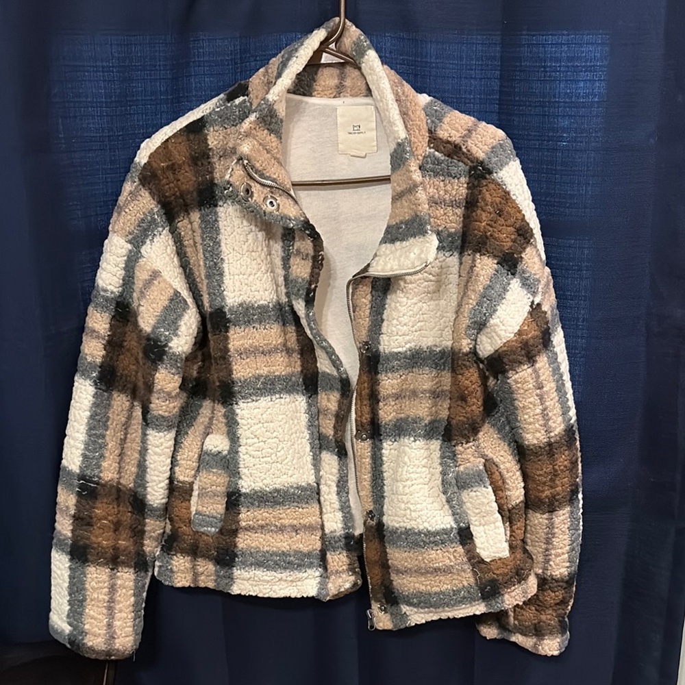 Plaid Sherpa Jacket
